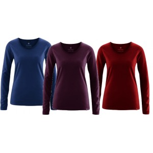 T-shirt manche longue en chanvre et coton bio de belle tenue